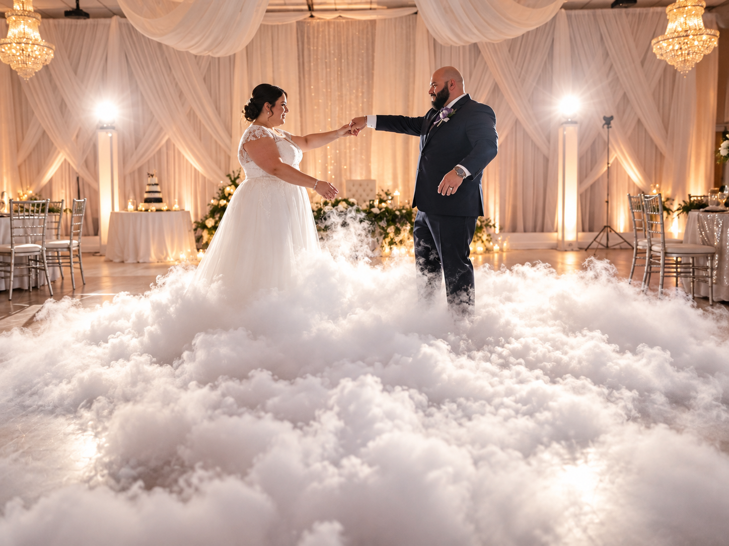 Dancing on the Clouds wedding reception Savannah GA