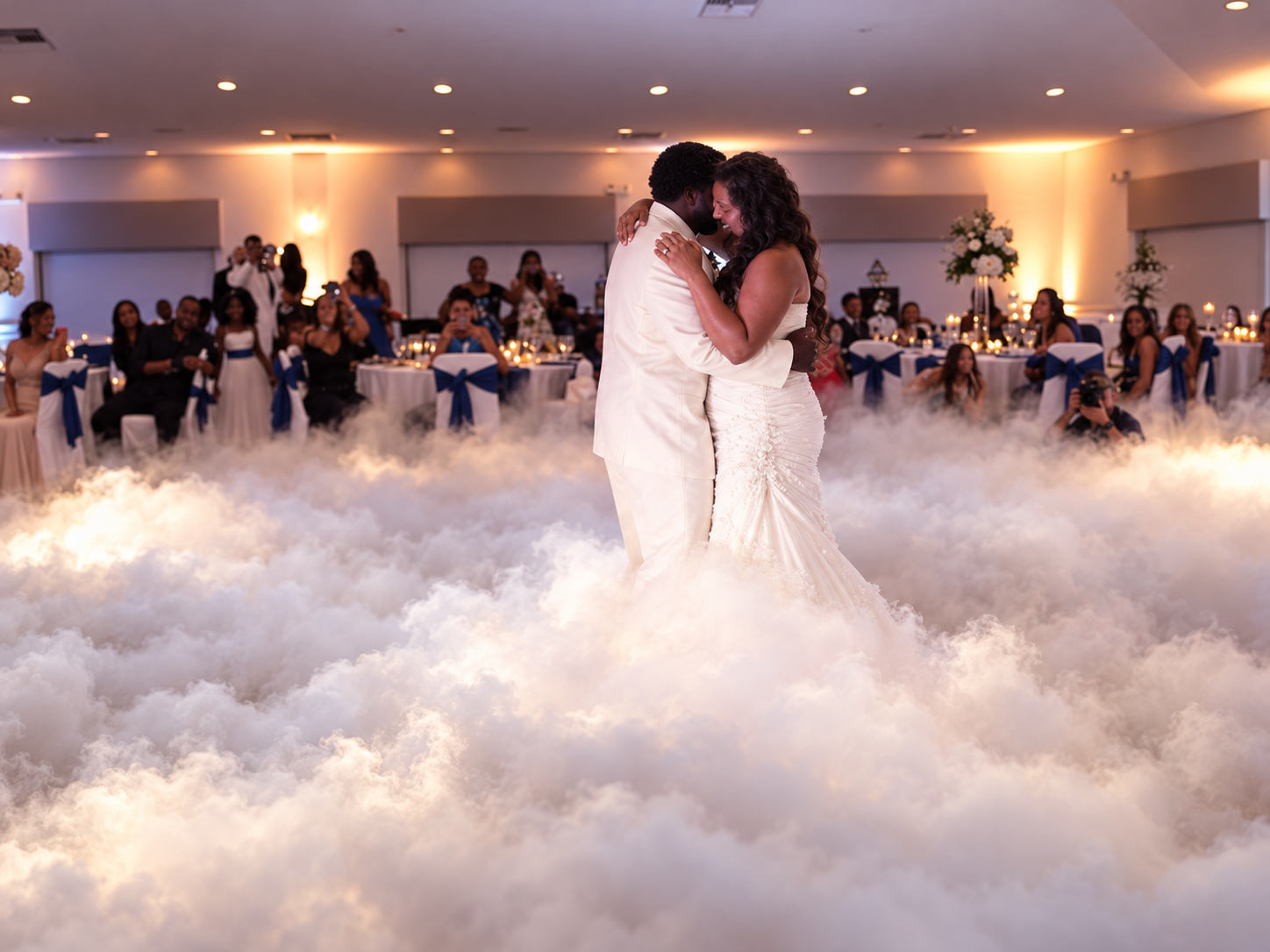 Low-lying fog first dance Savannah GA