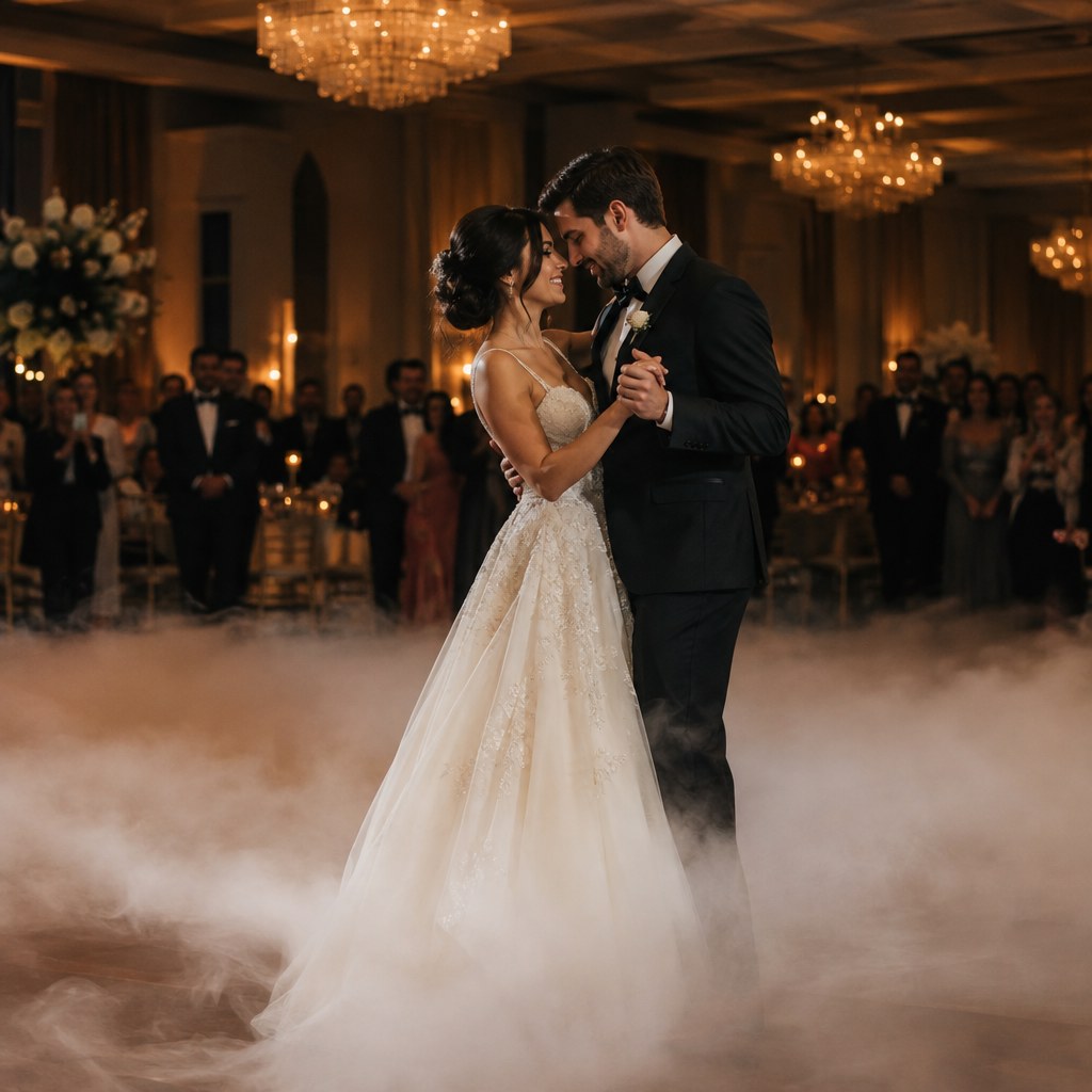 Dancing on the Clouds rental Savannah GA wedding first dance
